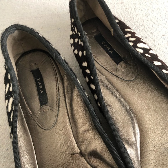 ZARA PONY HAIR FLATS - Picture 7 of 8